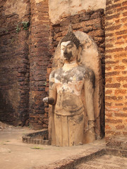 Old Buddha statue in Wat Phra Prang
