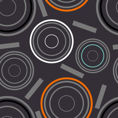 Concentric circles seamless pattern. Vector Illustration