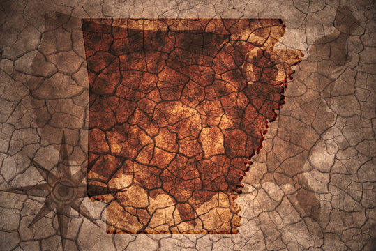vintage Arkansas state map