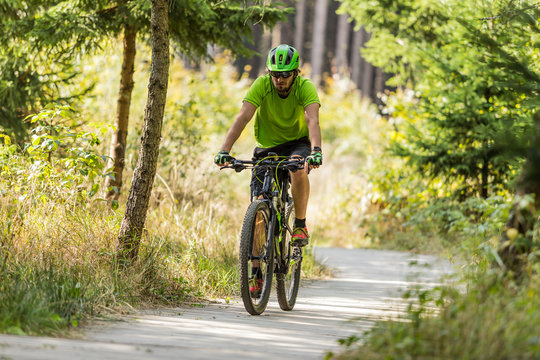 Rider in action at Mountain Bike