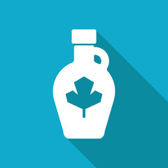 Vector color flat maple syrup bottle template 