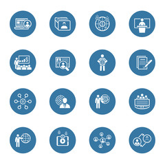 Business and Finances Icons Set. Flat Design.