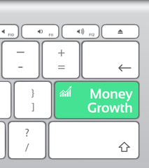 Money Growth Enter Button Keyboard