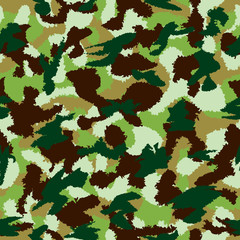 War universal nature camouflage seamless vector pattern. Can be used for wallpaper, pattern fills, web page background, surface textures. Vector illustration