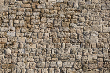 Ancient stone wall of the amphitheater