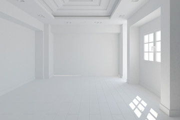 3D Interior rendering of a modern kitchen