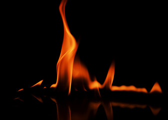 Fire texture in black backgrounds and texture