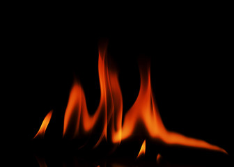 Fire texture Isolated on blcak background