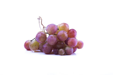 Red grape isolated on white background