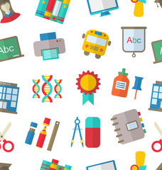 Seamless Pattern with School Icon