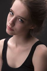 Fototapeta premium Close portrait of attractive blond girl 