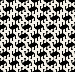 Vector Seamless Black And White Rounded Drop Shape Pattern