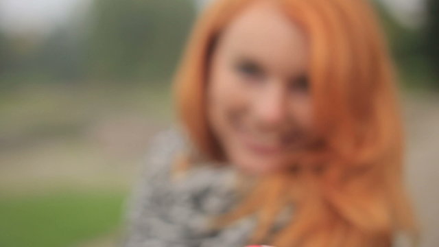 Young woman with red hair 