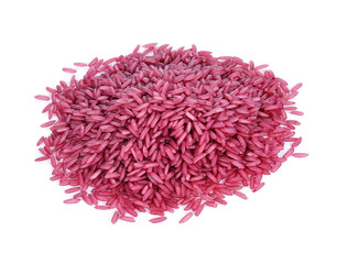 Jasmine rice coated with roselle.