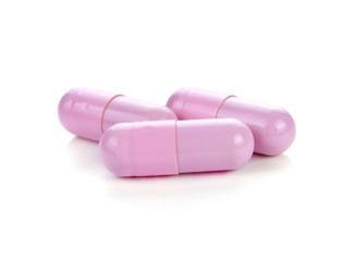 pills capsules isolated on white background