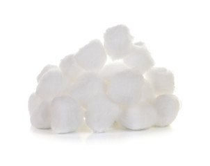 cotton wool on a white background