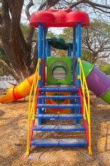 colorful children playground, without children