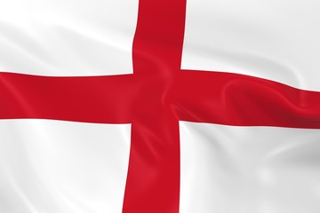 Obraz premium Waving Flag of England - 3D Render of the English Flag with Silky Texture