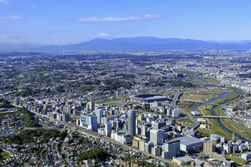新横浜周辺／新横浜駅と富士山