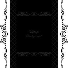 vintage background frame design black