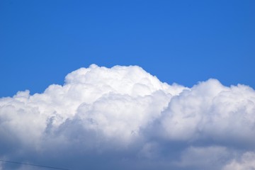 空と雲のテクスチャ／天気の良い日に空と雲の風景を撮影した写真です。
