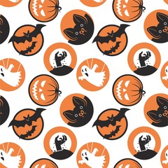 Halloween Seamless Vector Pattern
