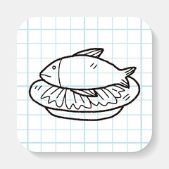 fish food doodle