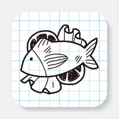 fish food doodle