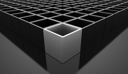 3D Cubes background business concept rendered