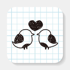 bird love doodle