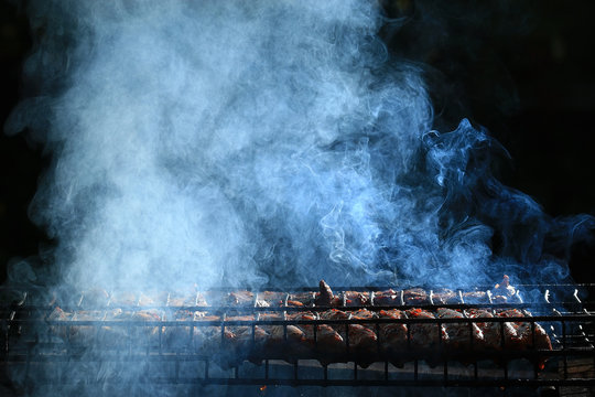 grilled meat smoke smoked barbecue