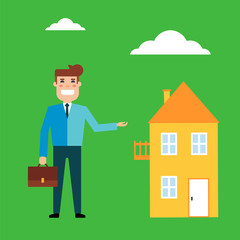 Seller holds the portfolio and offers to buy or rent housing