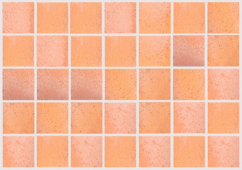 Fototapeta premium Brown earthenware floor tile seamless background and texture
