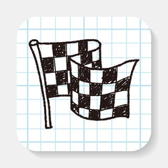 racing flag doodle