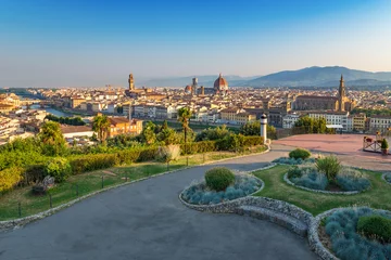 Foto op Plexiglas De stadshorizon van Florence - Florence - Italië © Noppasinw