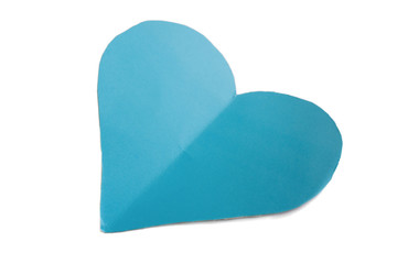 blue paper heart