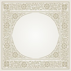 wedding card design, paisley floral pattern , India