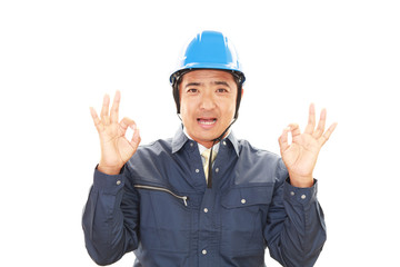 笑顔の労働者