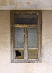 Old broken window