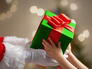 Giving present for child