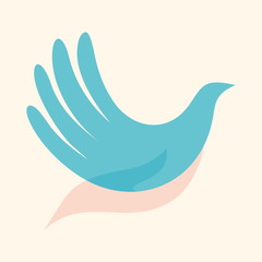 Church logo. Hand dove