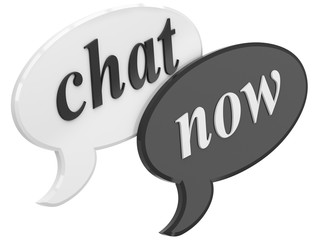 chat now speech balloons