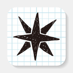 compass star doodle