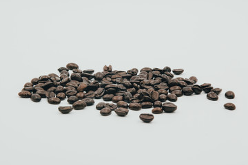 Naklejka premium Roasted coffee beans, for very good energy morning drink, very old culture. Poto by Vitaliy Mytnik 