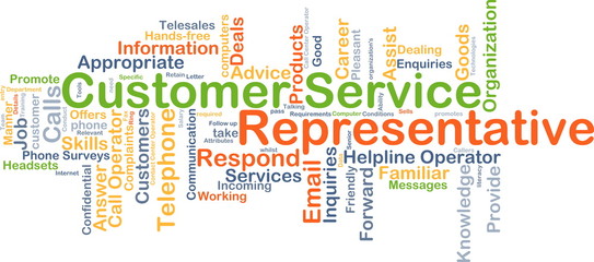 Customer service representative background concept