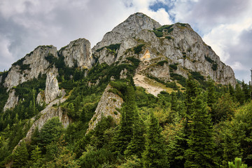 Landscape with mountains and clouds