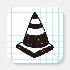 Triangular cone doodle drawing