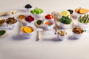 Portion cups of healthy ingredients