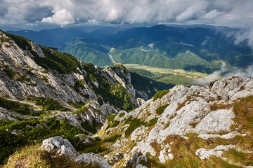Landscape with mountains and clouds