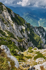 Landscape with mountains and clouds
